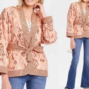 Knox Rose Quilted Kimono Jacket S (NWT)